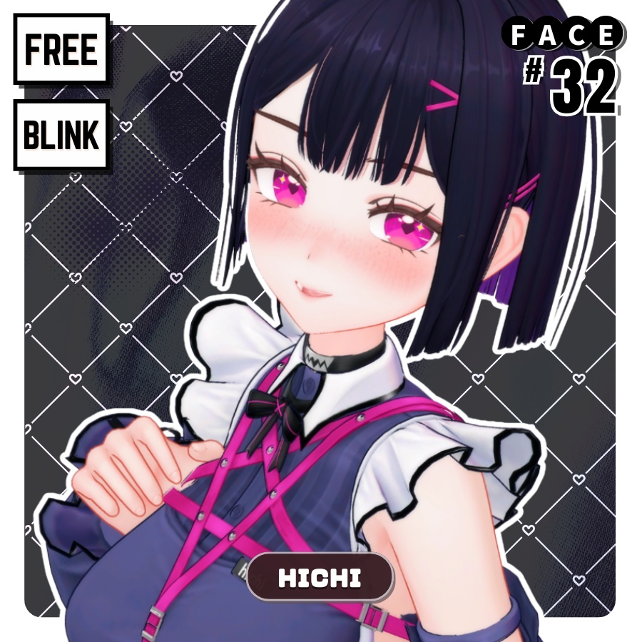 💗【FREE/無料】Hichi32Type❥動くまばたきFaceAnimations ⌖ ݁˚