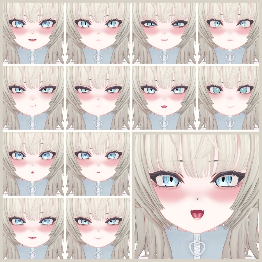 💗【FREE/無料】Shri32Type❥動くまばたきFaceAnimations ⌖ ݁˚