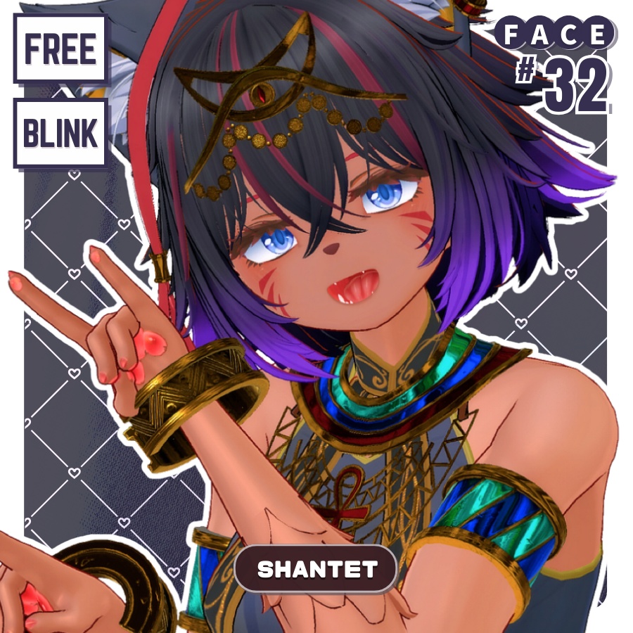 💗【FREE/無料】Shantet32Type❥動くまばたきFaceAnimations ⌖ ݁˚