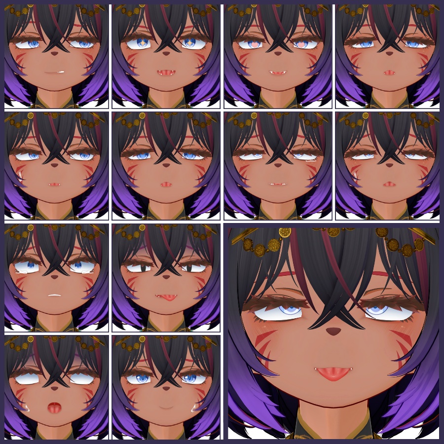 💗【FREE/無料】Shantet32Type❥動くまばたきFaceAnimations ⌖ ݁˚