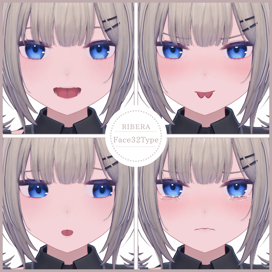 💗【FREE/無料】Ribera32Type❥動くまばたきFaceAnimations ⌖ ݁˚