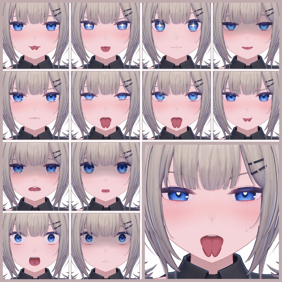 💗【FREE/無料】Ribera32Type❥動くまばたきFaceAnimations ⌖ ݁˚