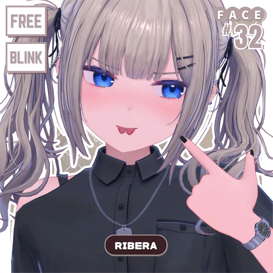 💗【FREE/無料】Ribera32Type❥動くまばたきFaceAnimations ⌖ ݁˚