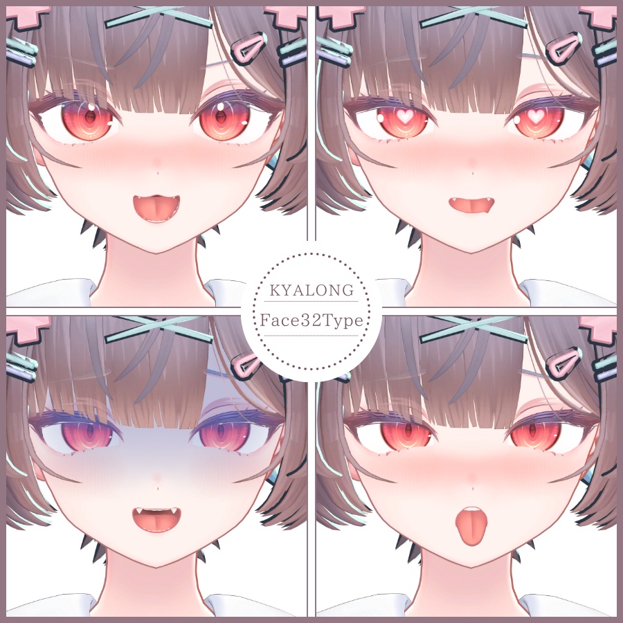 💗【FREE/無料】Kyalóng32Type❥動くまばたきFaceAnimations ⌖ ݁˚
