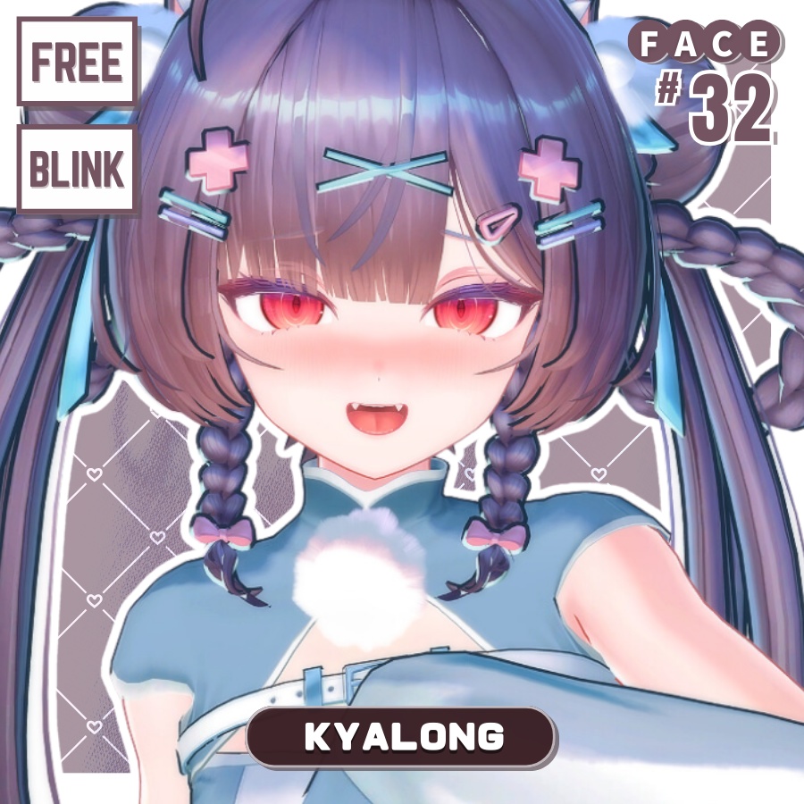 💗【FREE/無料】Kyalóng32Type❥動くまばたきFaceAnimations ⌖ ݁˚
