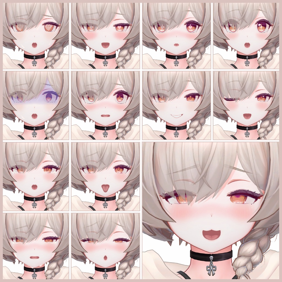 💗【FREE/無料】Niban32Type❥動くまばたきFaceAnimations ⌖ ݁˚