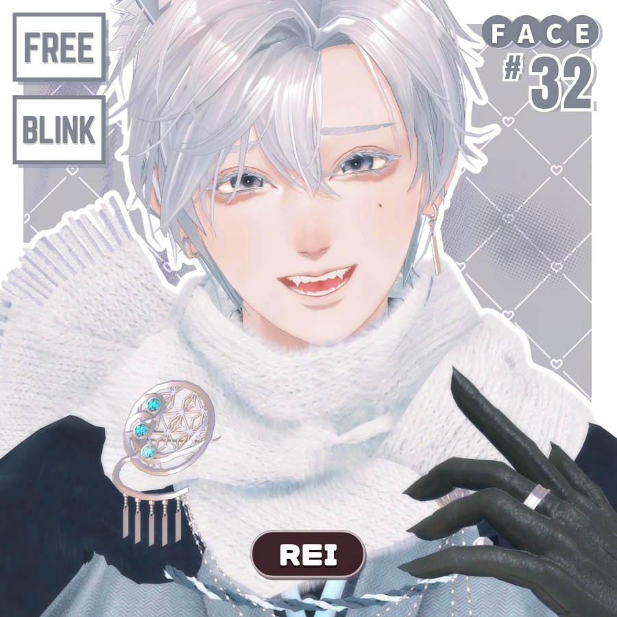 💗【FREE/無料】Rei32Type❥動くまばたきFaceAnimations ⌖ ݁˚