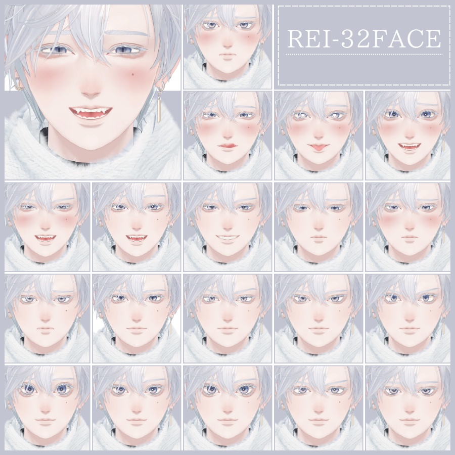 💗【FREE/無料】Rei32Type❥動くまばたきFaceAnimations ⌖ ݁˚