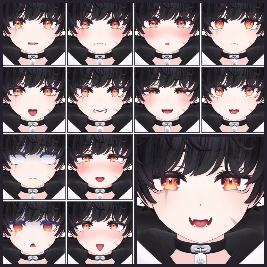 💗【FREE/無料】Ryuon32Type❥動くまばたきFaceAnimations ⌖ ݁˚