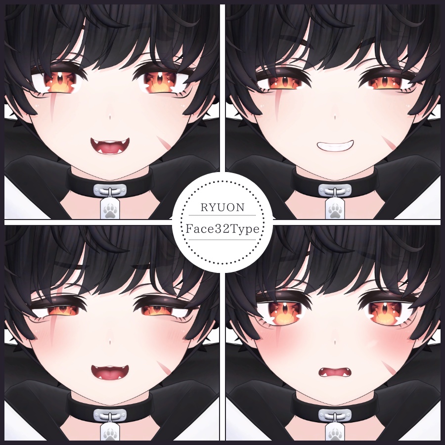 💗【FREE/無料】Ryuon32Type❥動くまばたきFaceAnimations ⌖ ݁˚
