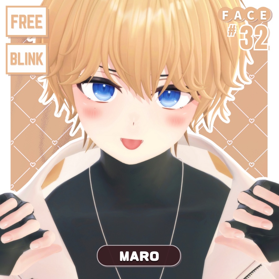 💗【FREE/無料】Maro32Type❥動くまばたきFaceAnimations ⌖ ݁˚