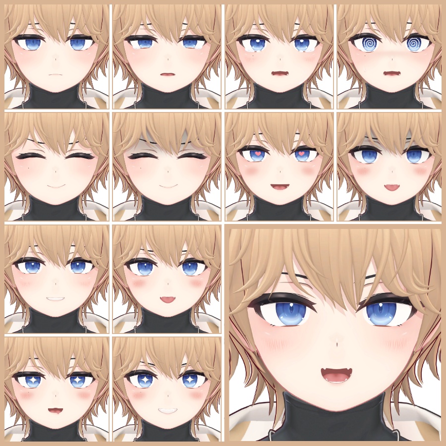 💗【FREE/無料】Maro32Type❥動くまばたきFaceAnimations ⌖ ݁˚