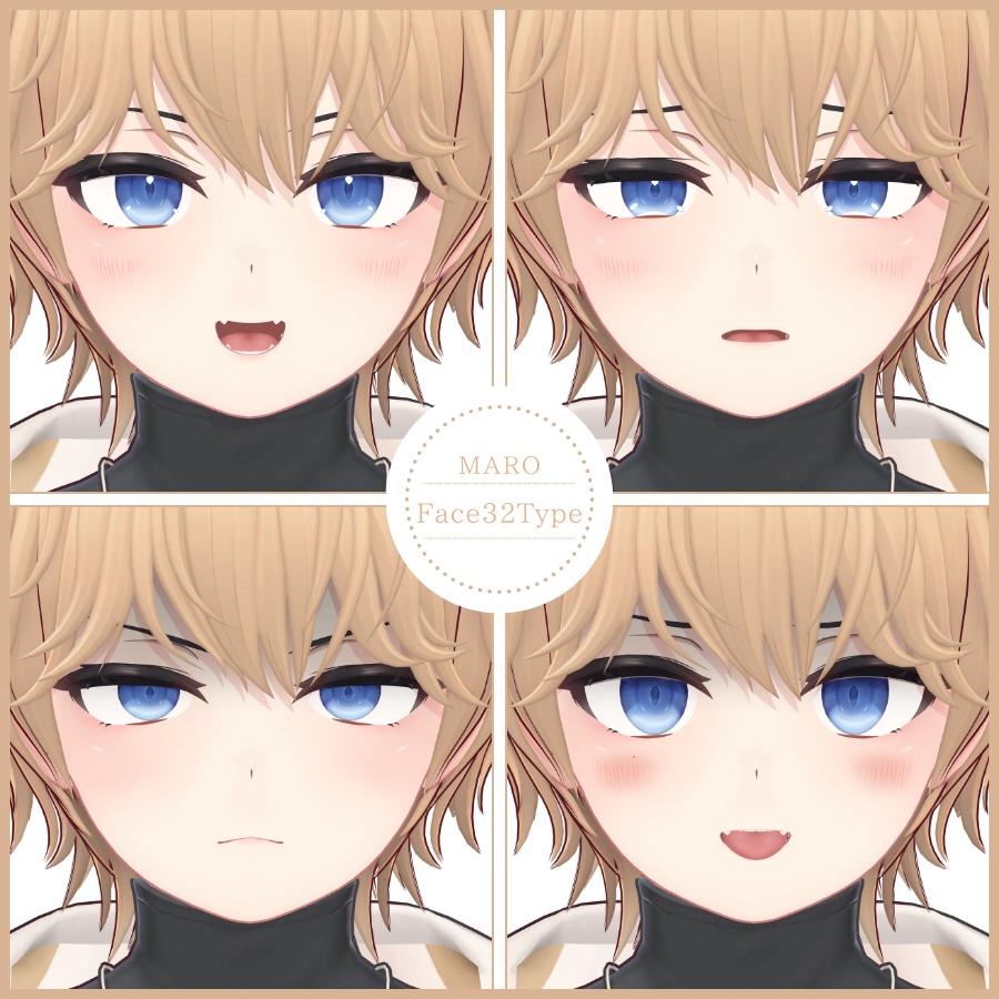 💗【FREE/無料】Maro32Type❥動くまばたきFaceAnimations ⌖ ݁˚