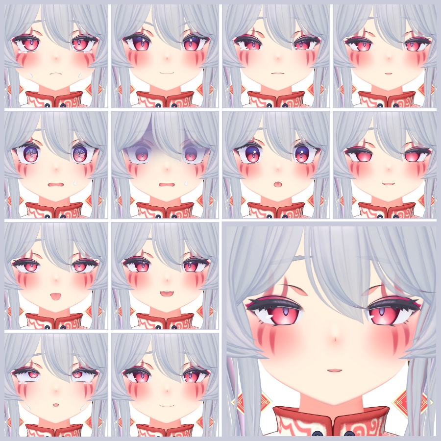 💗【FREE/無料】Feilong32Type❥動くまばたきFaceAnimations ⌖ ݁˚