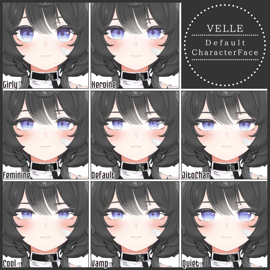 💗【FREE/無料】Velle32Type❥動くまばたきFaceAnimations ⌖ ݁˚