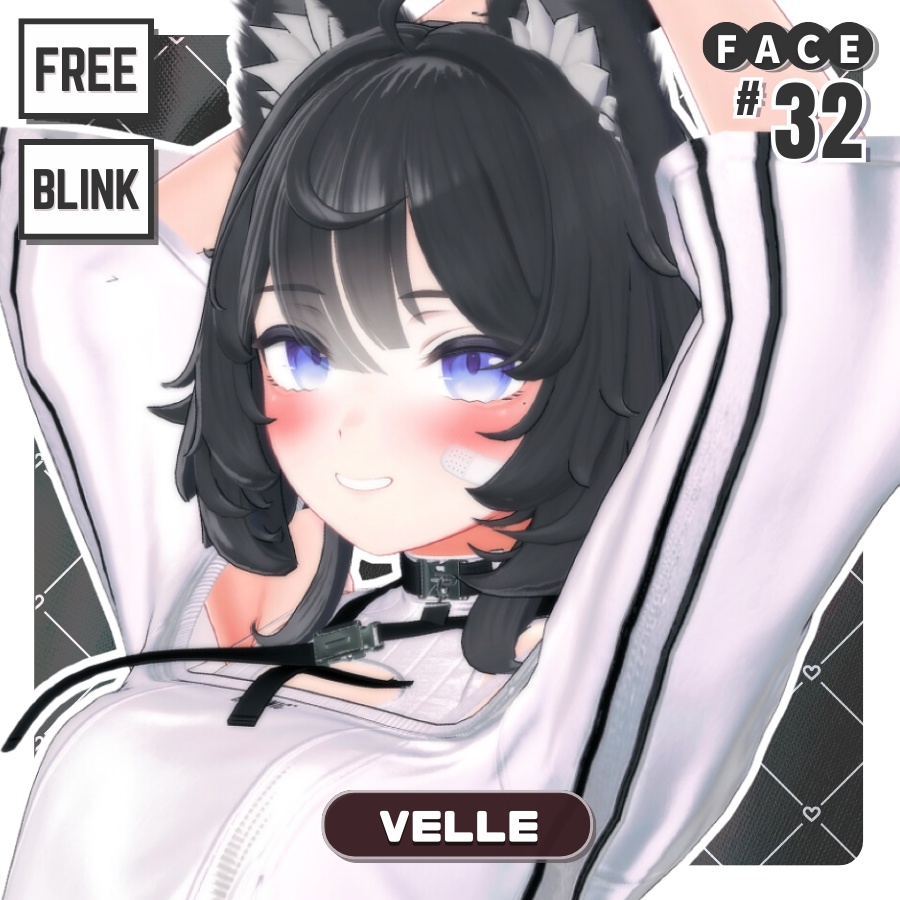 💗【FREE/無料】Velle32Type❥動くまばたきFaceAnimations ⌖ ݁˚