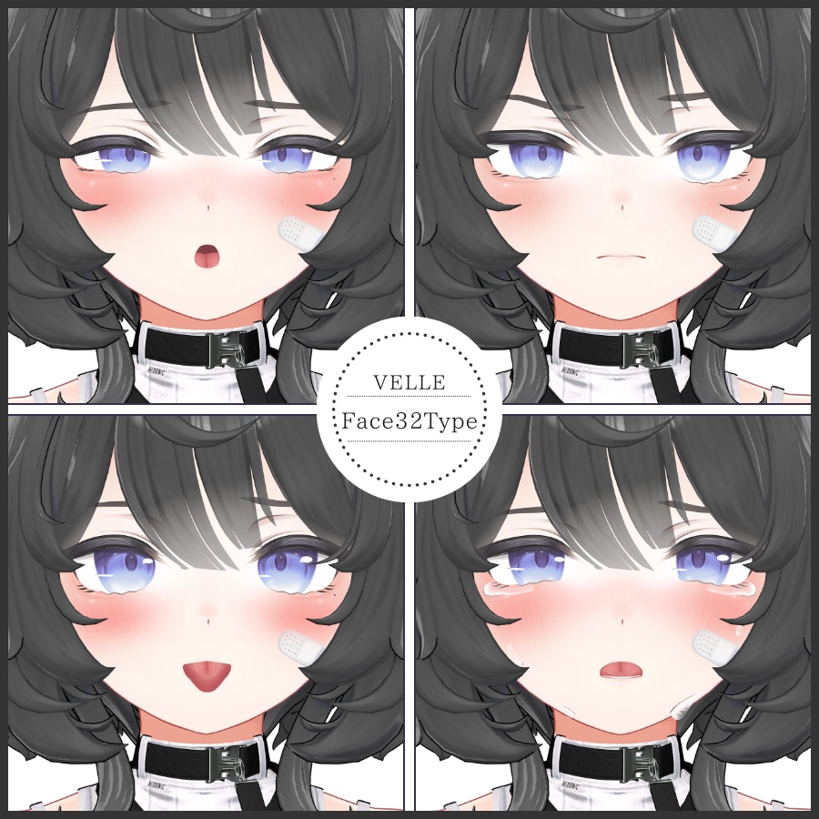 💗【FREE/無料】Velle32Type❥動くまばたきFaceAnimations ⌖ ݁˚