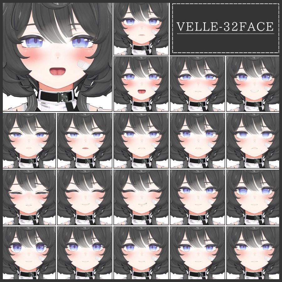 💗【FREE/無料】Velle32Type❥動くまばたきFaceAnimations ⌖ ݁˚