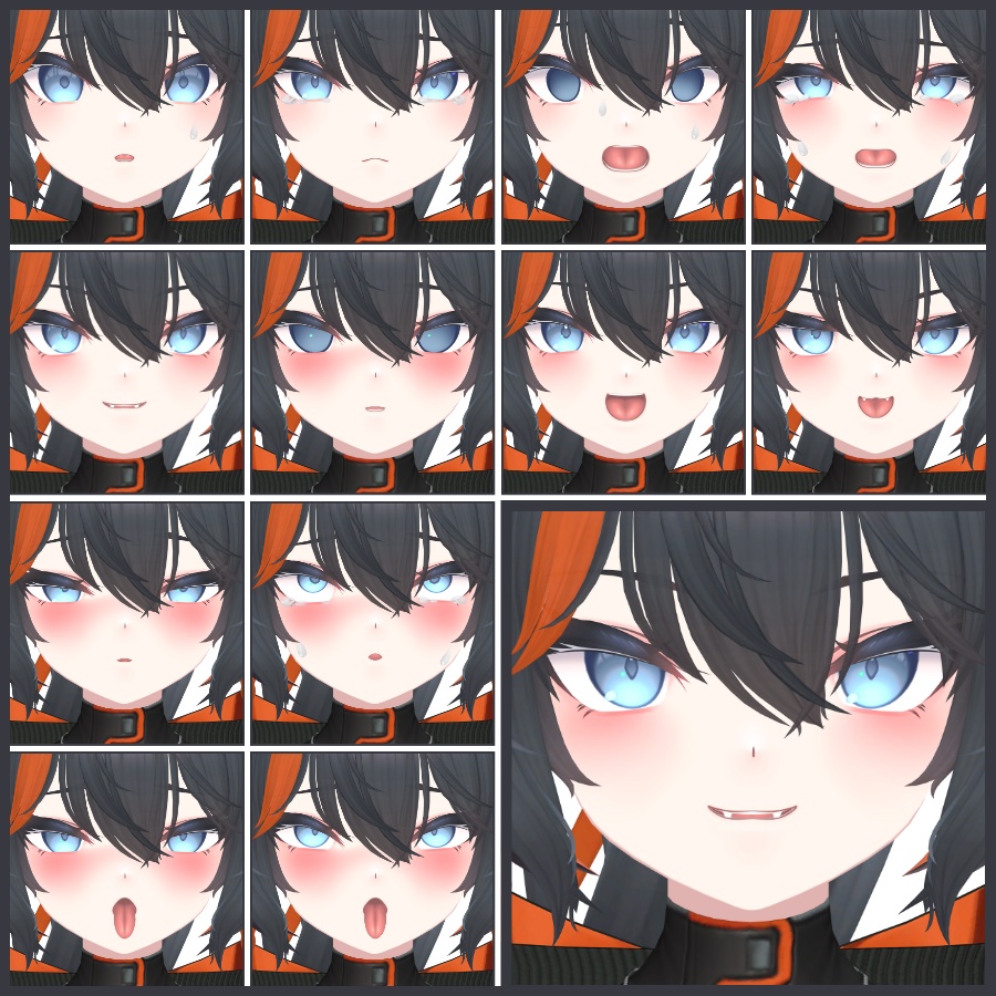 💗【FREE/無料】Wolfram32Type❥動くまばたきFaceAnimations ⌖ ݁˚