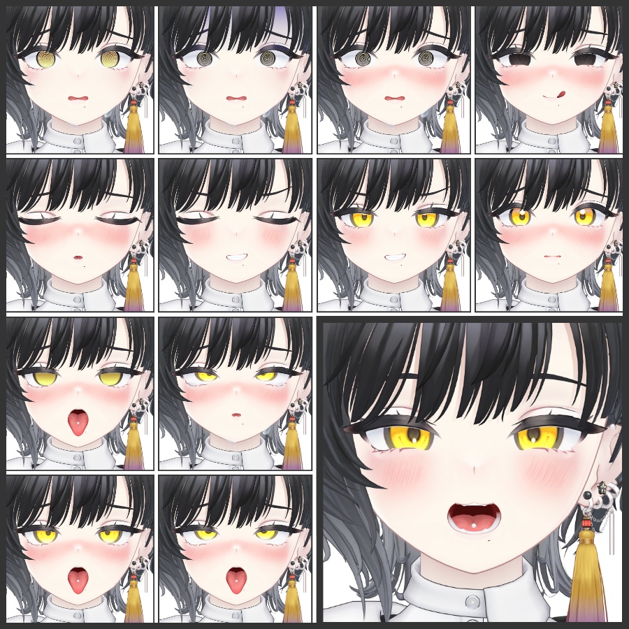 💗【FREE/無料】Binah32Type❥動くまばたきFaceAnimations ⌖ ݁˚