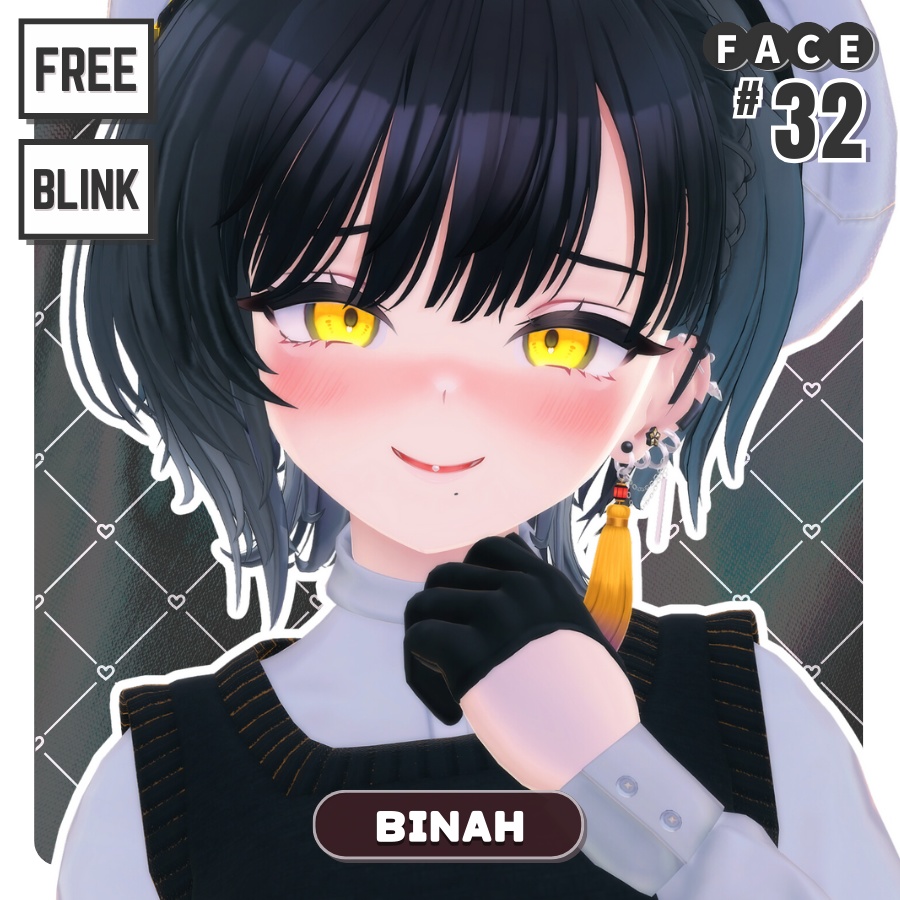 💗【FREE/無料】Binah32Type❥動くまばたきFaceAnimations ⌖ ݁˚