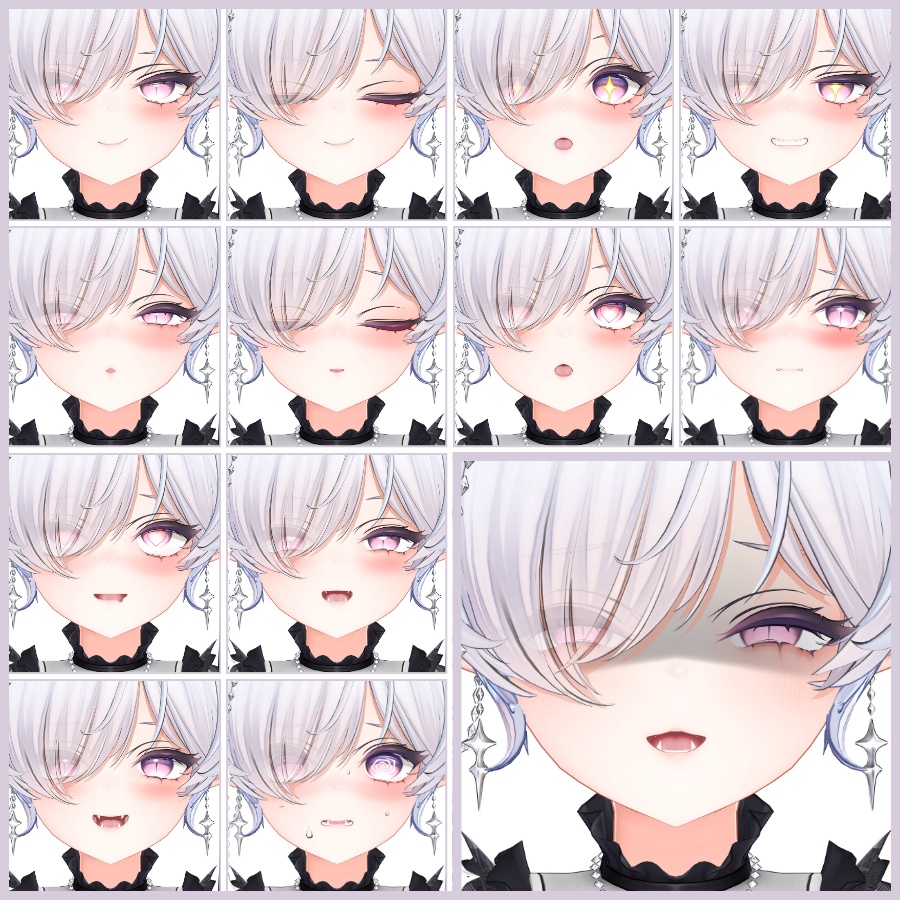 💗【FREE/無料】Iris32Type❥動くまばたきFaceAnimations ⌖ ݁˚