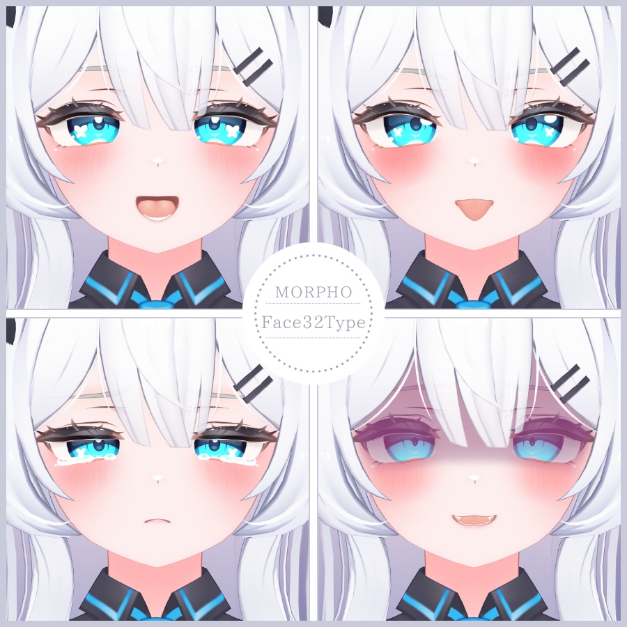 💗【FREE/無料】Morpho32Type❥動くまばたきFaceAnimations ⌖ ݁˚