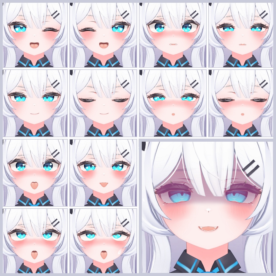 💗【FREE/無料】Morpho32Type❥動くまばたきFaceAnimations ⌖ ݁˚