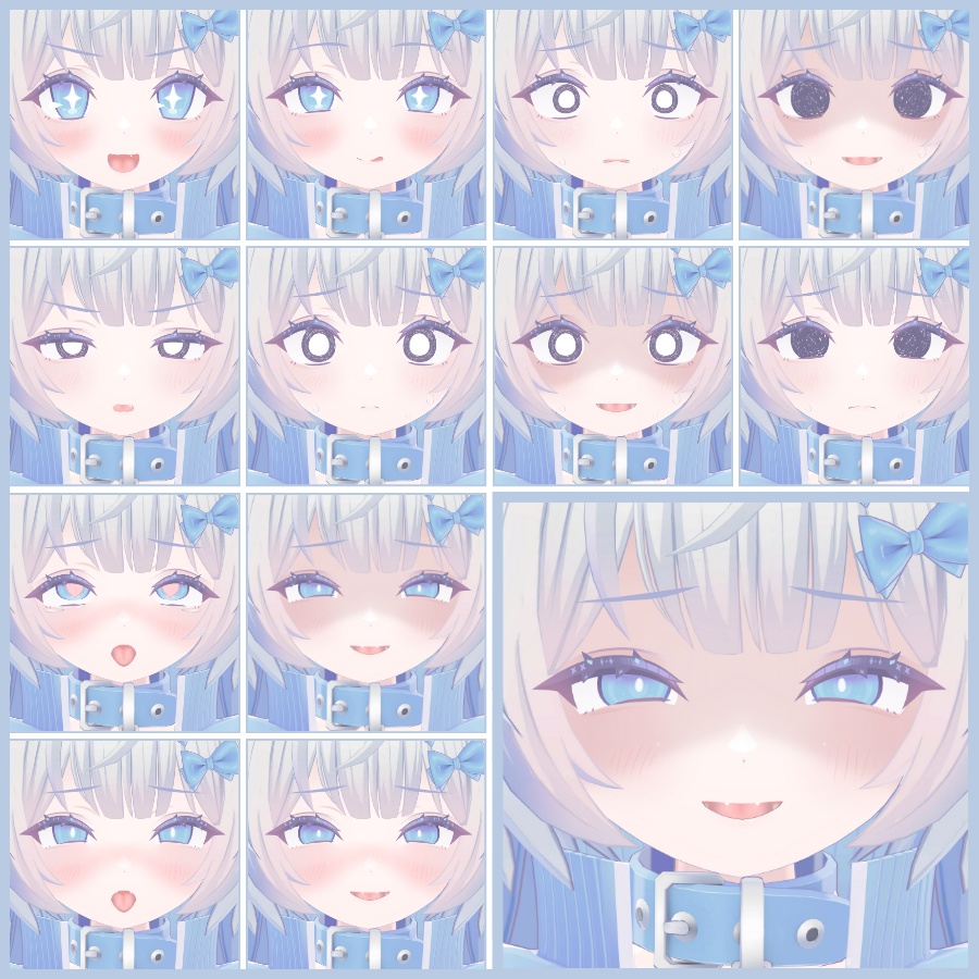💗【FREE/無料】Anomea32Type❥動くまばたきFaceAnimations ⌖ ݁˚