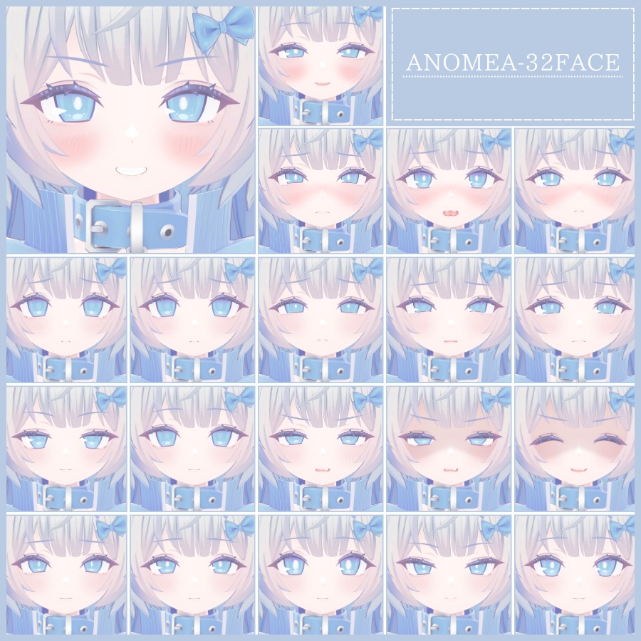 💗【FREE/無料】Anomea32Type❥動くまばたきFaceAnimations ⌖ ݁˚