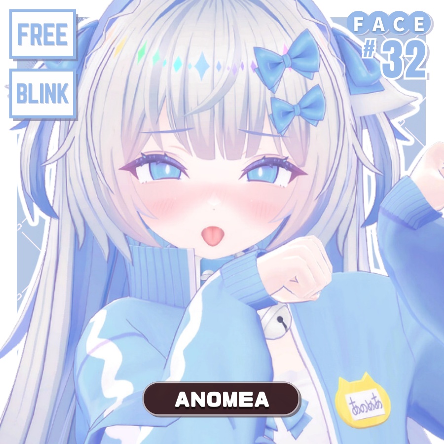 💗【FREE/無料】Anomea32Type❥動くまばたきFaceAnimations ⌖ ݁˚