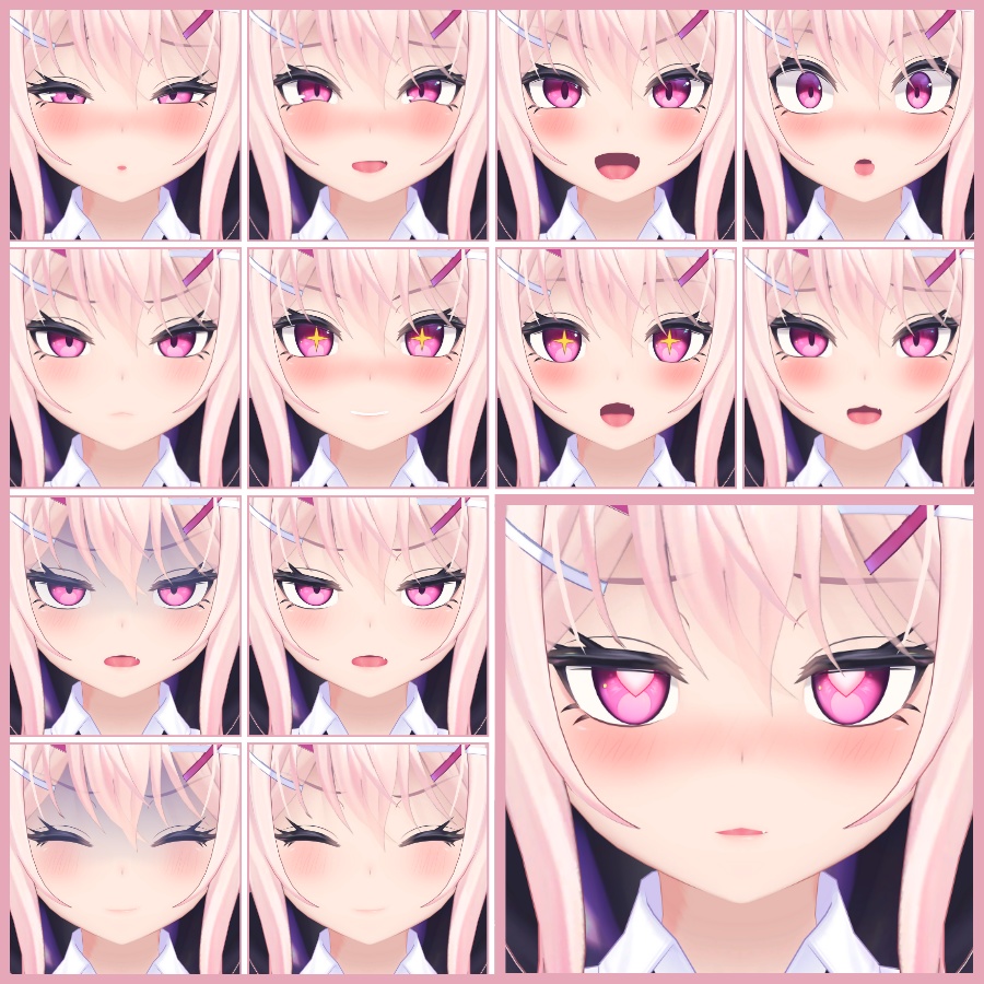 💗【FREE/無料】Eyo32Type❥動くまばたきFaceAnimations ⌖ ݁˚