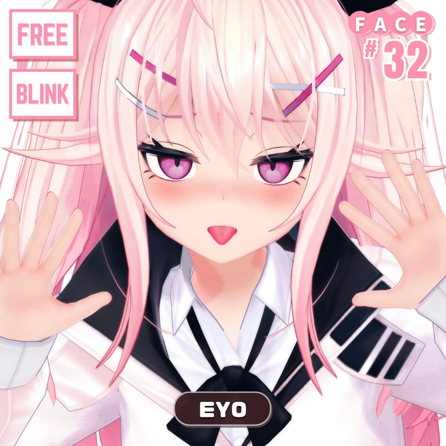 💗【FREE/無料】Eyo32Type❥動くまばたきFaceAnimations ⌖ ݁˚