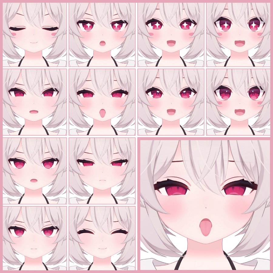 💗【FREE/無料】Karin32Type❥動くまばたきFaceAnimations ⌖ ݁˚