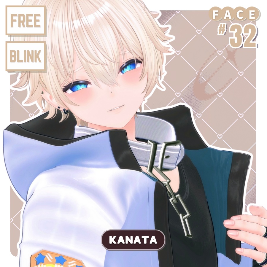 💗【FREE/無料】Kanata32Type❥動くまばたきFaceAnimations ⌖ ݁˚