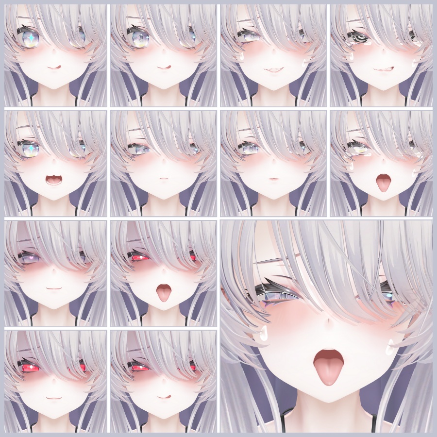 💗【FREE/無料】NanaseNoir32Type❥動くまばたきFaceAnimations ⌖ ݁˚