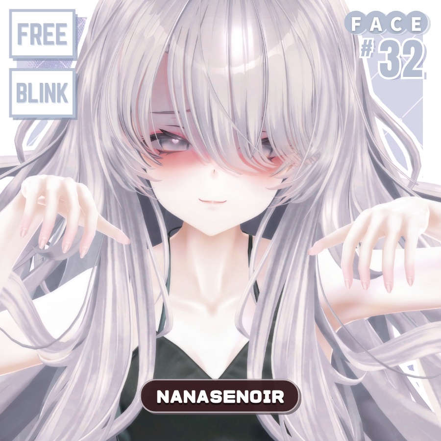💗【FREE/無料】NanaseNoir32Type❥動くまばたきFaceAnimations ⌖ ݁˚