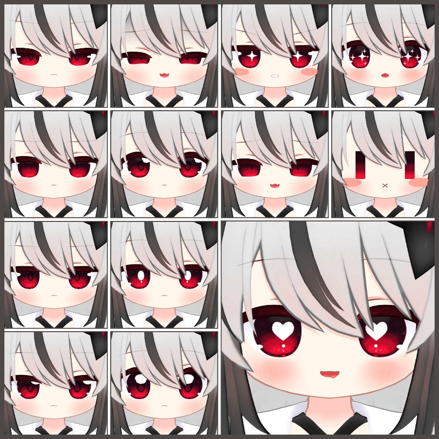 💗【FREE/無料】Nemesis32Type❥動くまばたきFaceAnimations ⌖ ݁˚