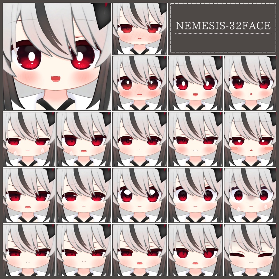 💗【FREE/無料】Nemesis32Type❥動くまばたきFaceAnimations ⌖ ݁˚