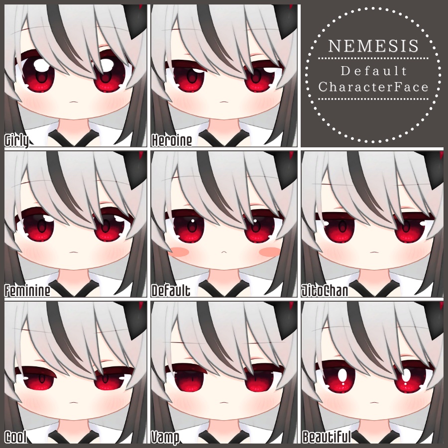 💗【FREE/無料】Nemesis32Type❥動くまばたきFaceAnimations ⌖ ݁˚