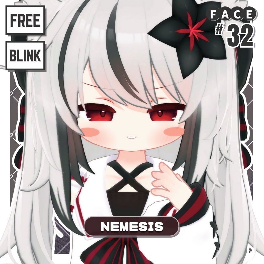 💗【FREE/無料】Nemesis32Type❥動くまばたきFaceAnimations ⌖ ݁˚