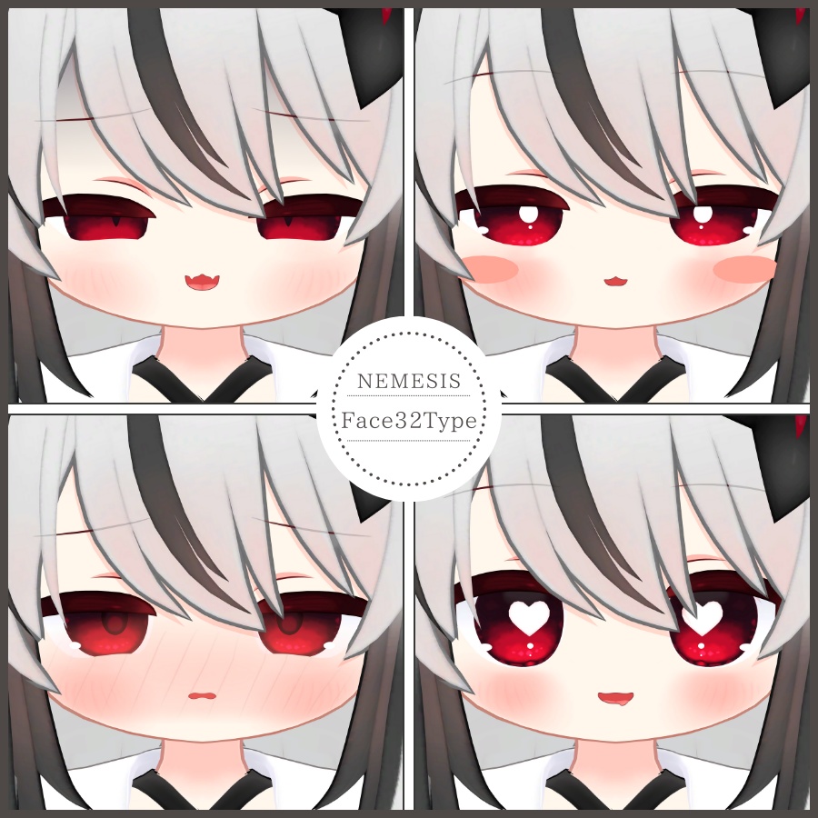 💗【FREE/無料】Nemesis32Type❥動くまばたきFaceAnimations ⌖ ݁˚