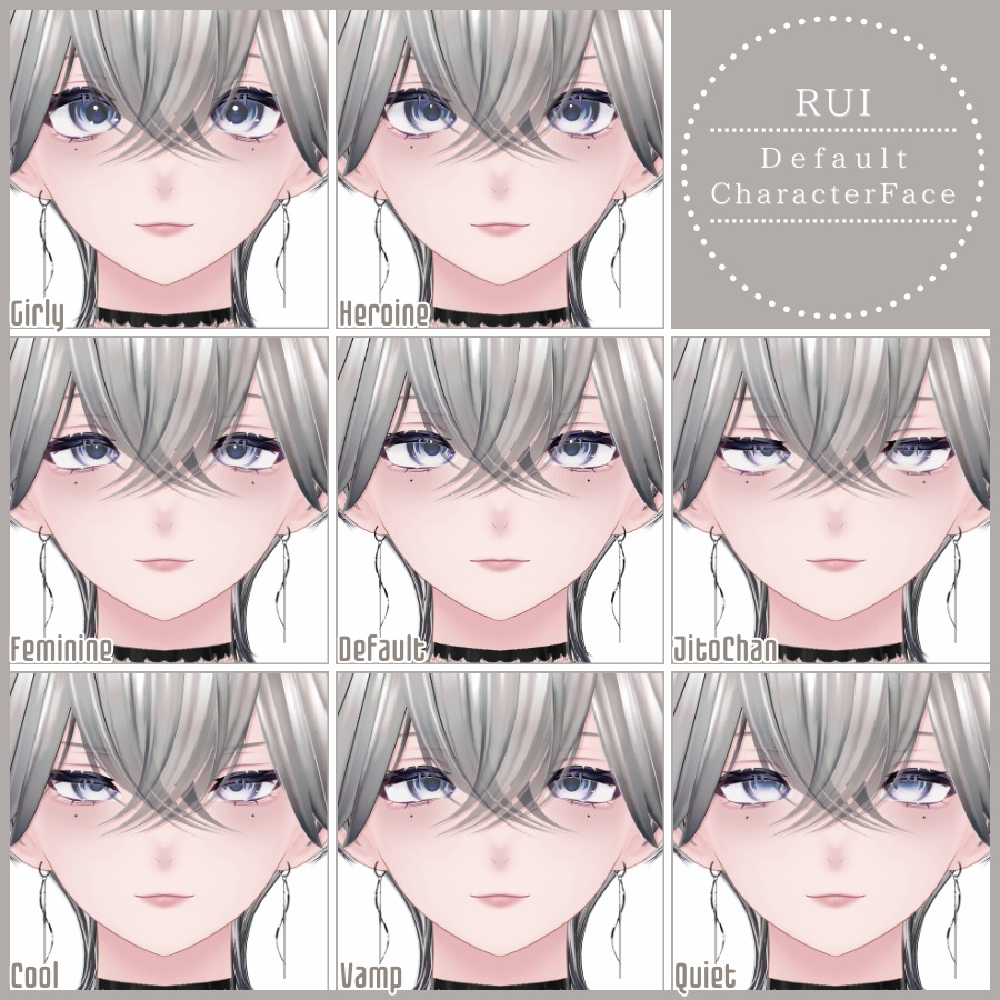 💗【FREE/無料】Rui32Type❥動くまばたきFaceAnimations ⌖ ݁˚