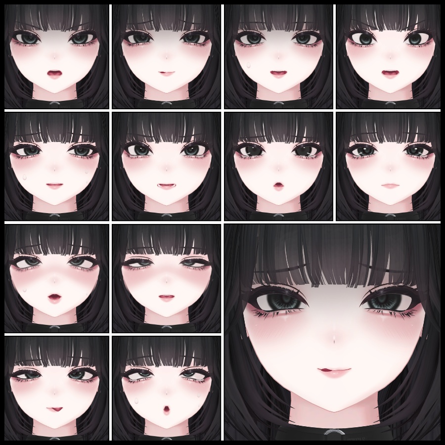 💗【FREE/無料】Shuan32Type❥動くまばたきFaceAnimations ⌖ ݁˚