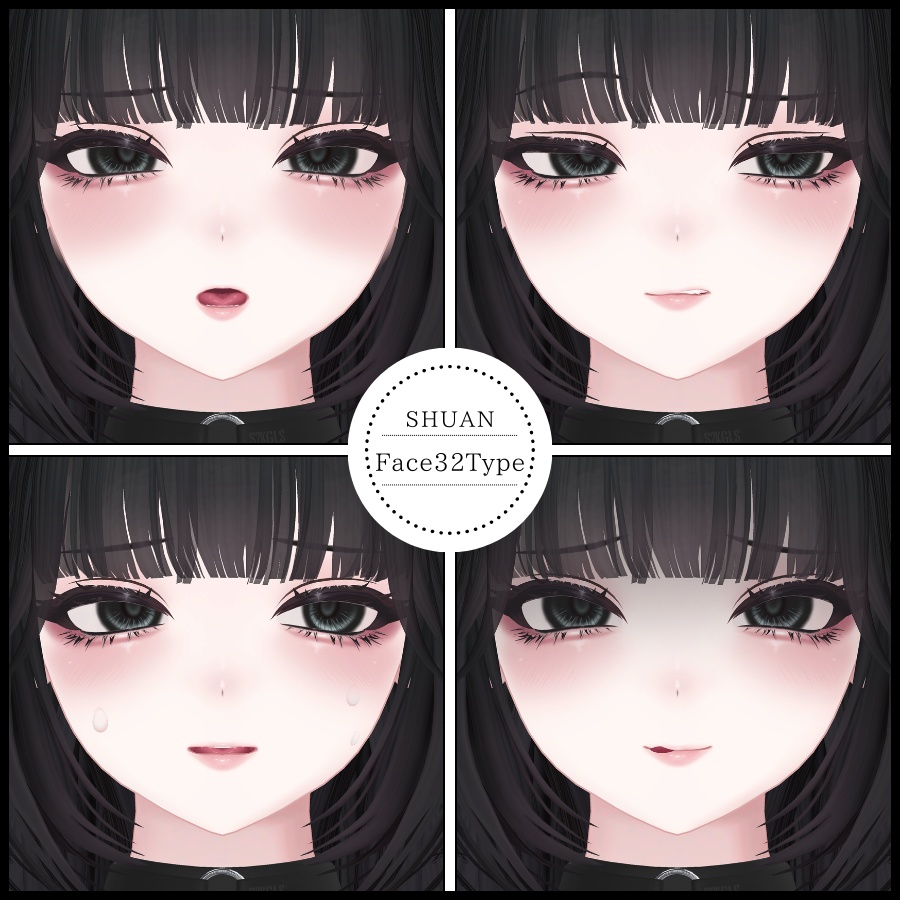 💗【FREE/無料】Shuan32Type❥動くまばたきFaceAnimations ⌖ ݁˚