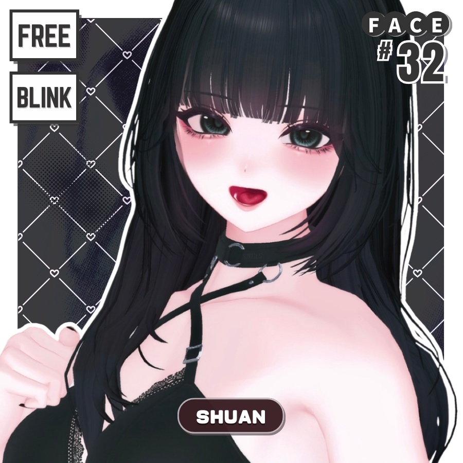 💗【FREE/無料】Shuan32Type❥動くまばたきFaceAnimations ⌖ ݁˚