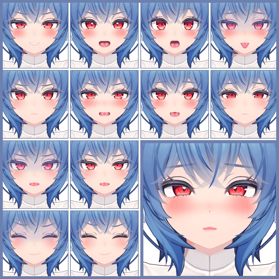 💗【FREE/無料】Imeris32Type❥動くまばたきFaceAnimations ⌖ ݁˚