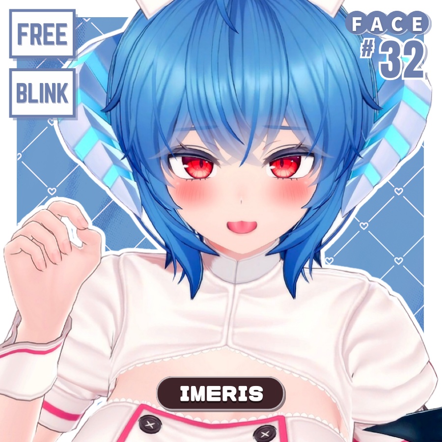 💗【FREE/無料】Imeris32Type❥動くまばたきFaceAnimations ⌖ ݁˚