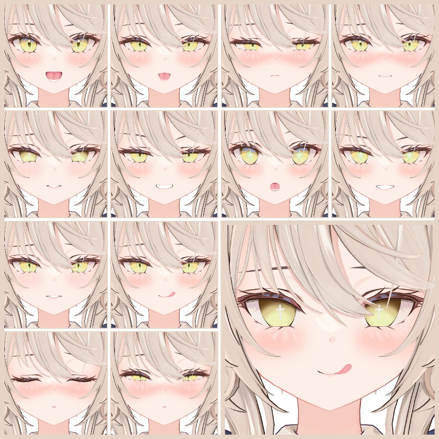 💗【FREE/無料】Lzebul32Type❥動くまばたきFaceAnimations ⌖ ݁˚