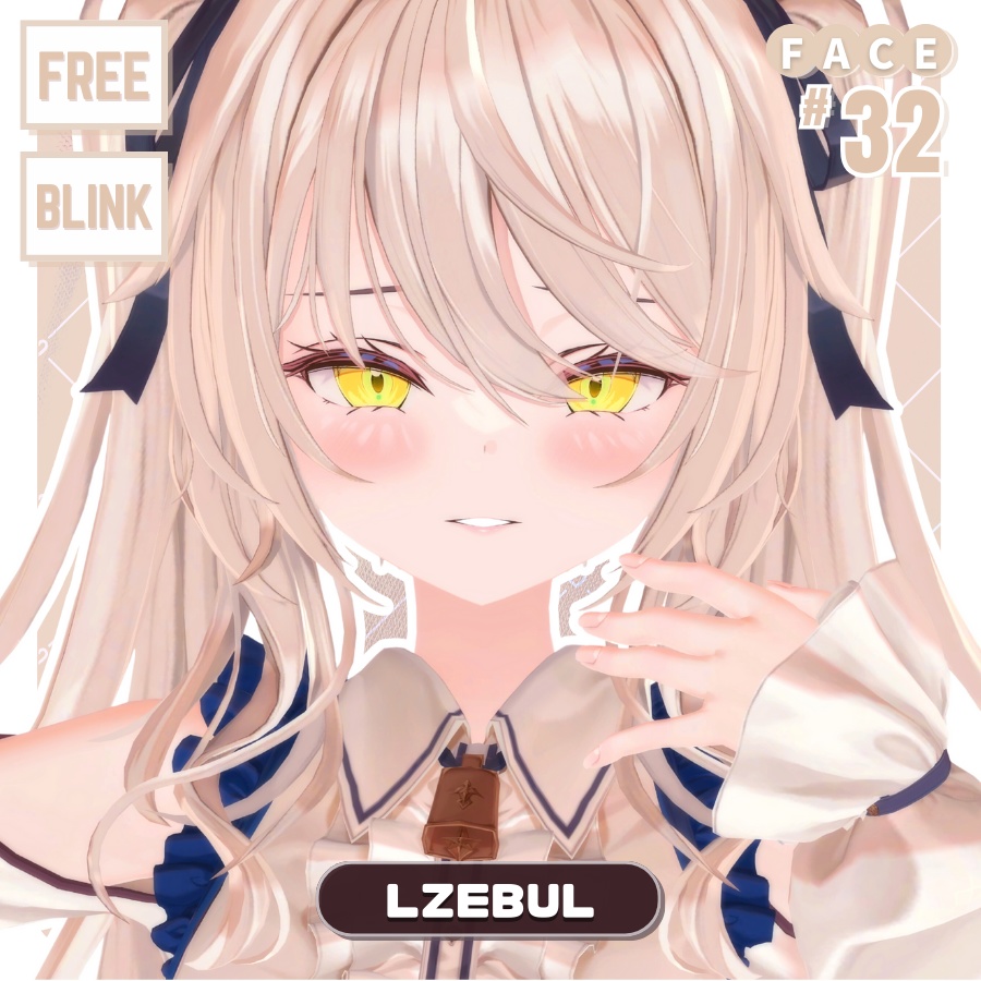 💗【FREE/無料】Lzebul32Type❥動くまばたきFaceAnimations ⌖ ݁˚